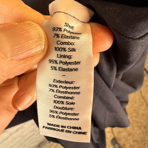 Cinq a Sept Christa Ruffle asymmetrical dress in Navy. Sz 00. NWT. - Picture 4 of 5